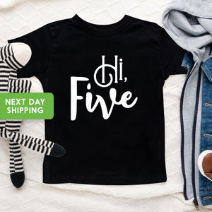 Hi Five Fifth Birthday Kids Shirt birthday product image 2