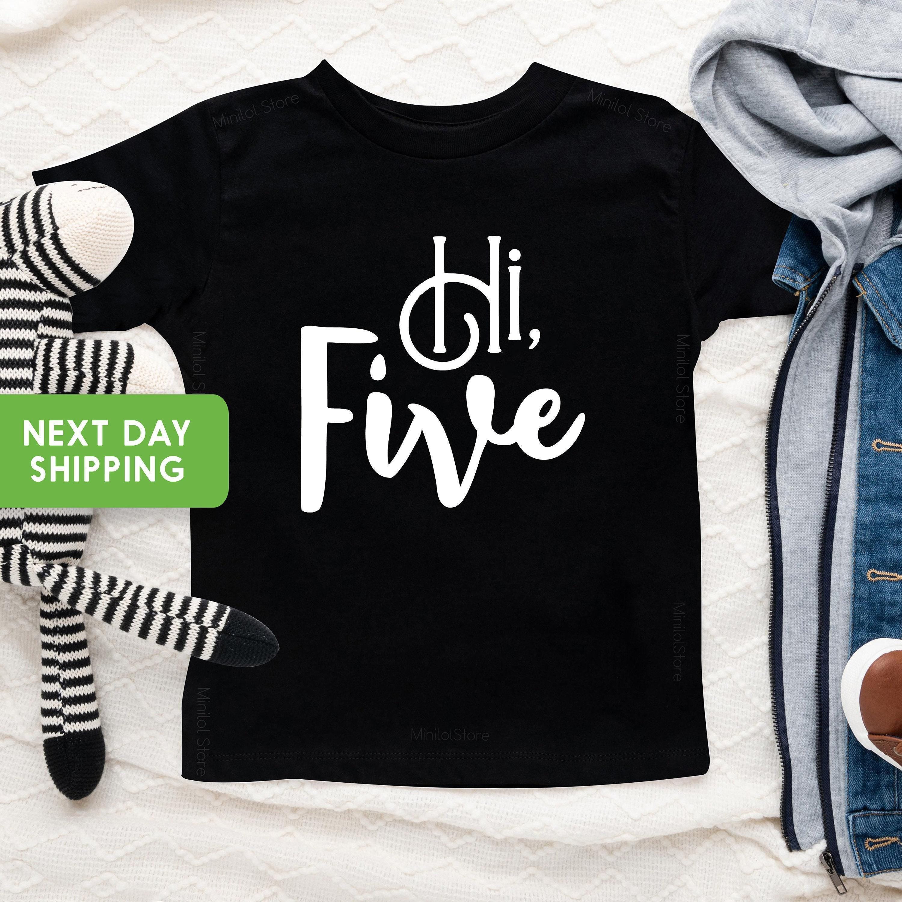 Hi Five Fifth Birthday Kids Shirt birthday product image 2