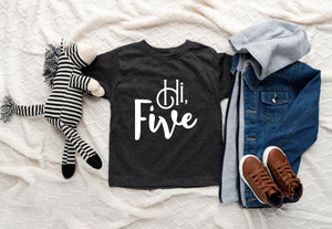 Hi Five Fifth Birthday Kids Shirt birthday product image 3