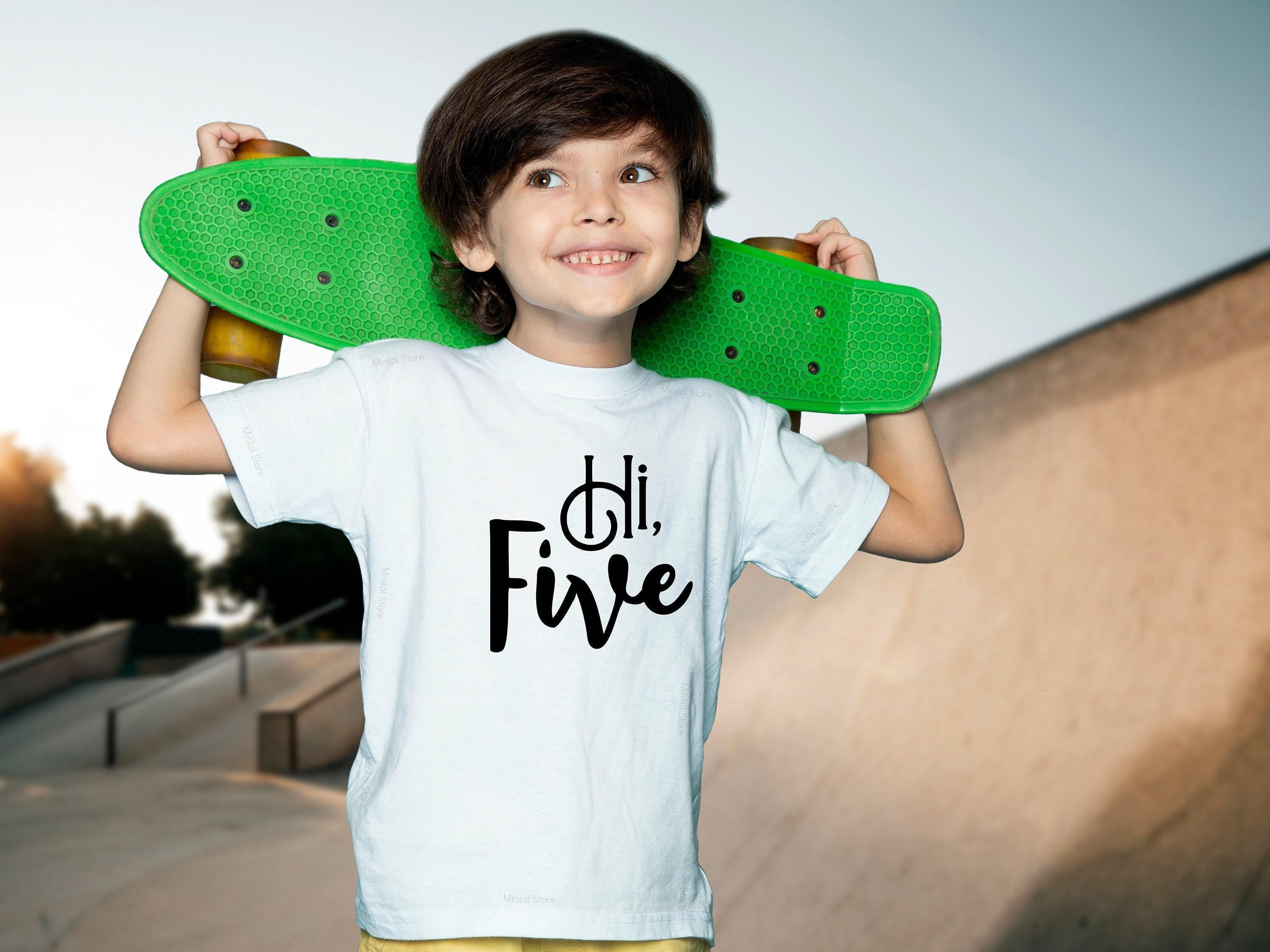 Hi Five Fifth Birthday Kids Shirt birthday product image 6
