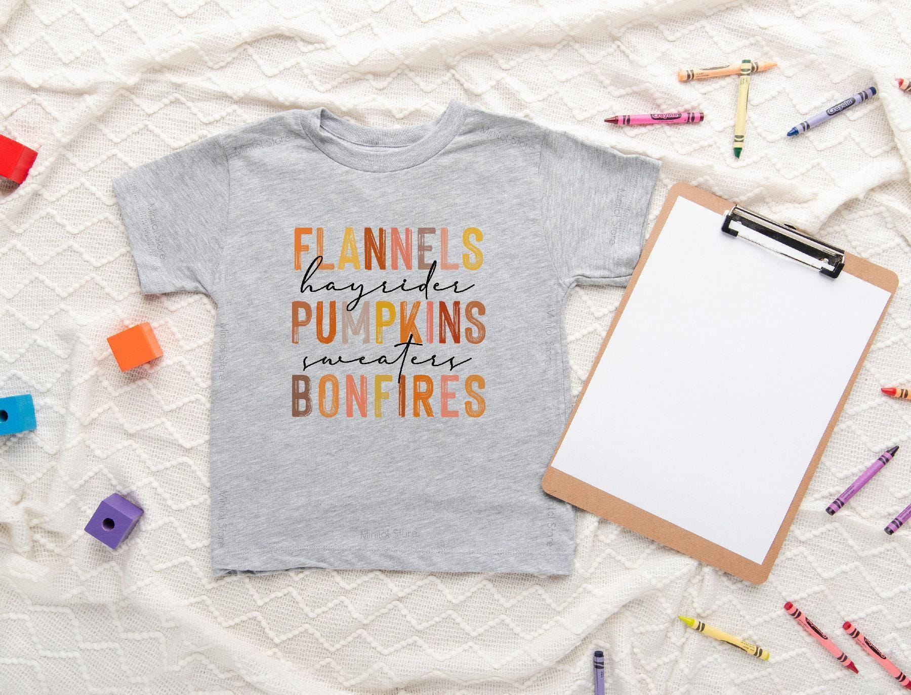Alternate baby or kids garment view for Pumpkins, Hayrides & Bonfires Fall Baby Onesie®