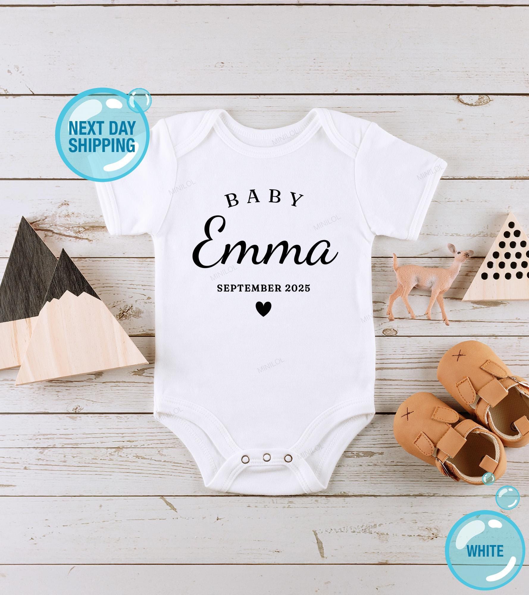 Main pregnancy announcement product mockup for Pregnancy Announcement : Last Name Reveal Personalized Pregnancy Announcement