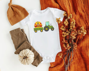 Alternate baby or kids garment view for Turkey Tractor Thanksgiving Toddler Shirt