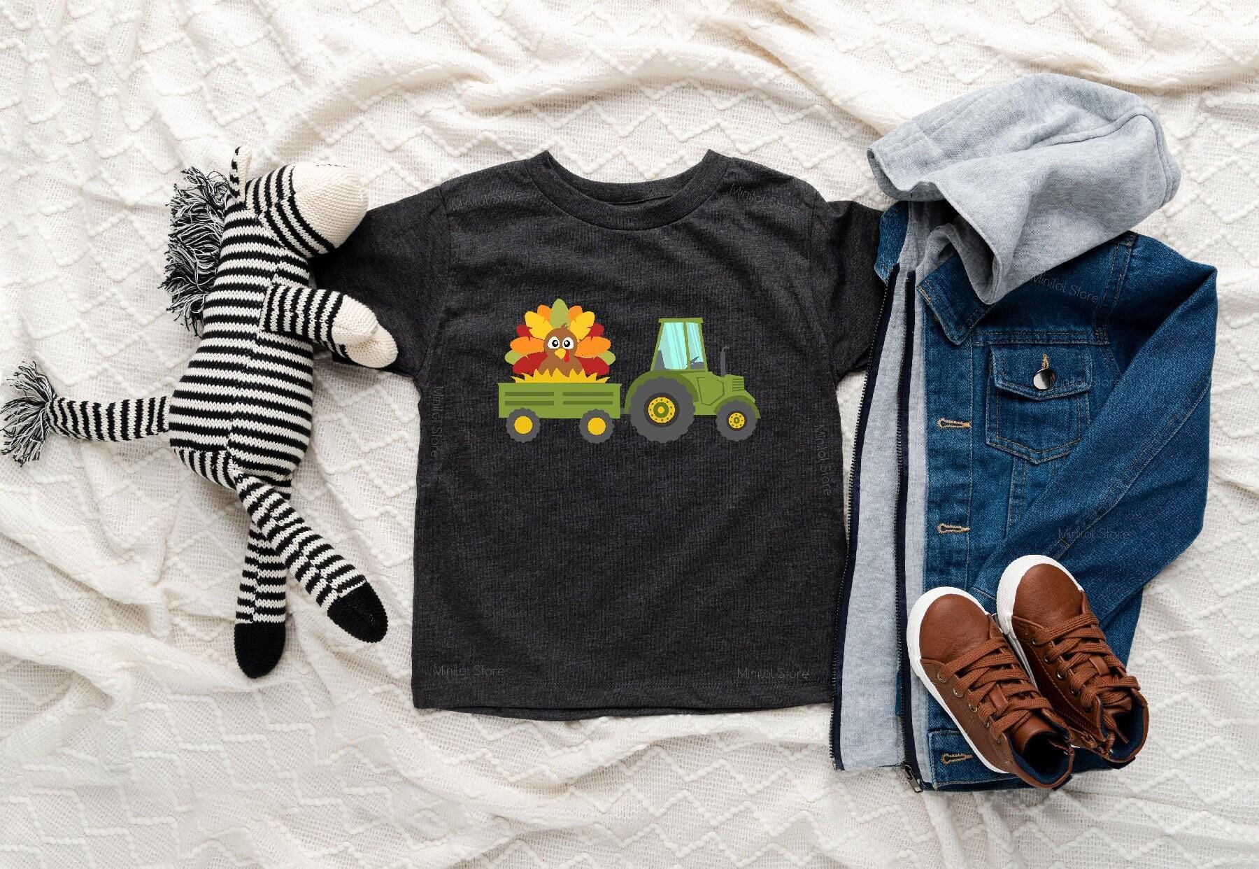 Baby bodysuit and kids shirt style options for Turkey Tractor