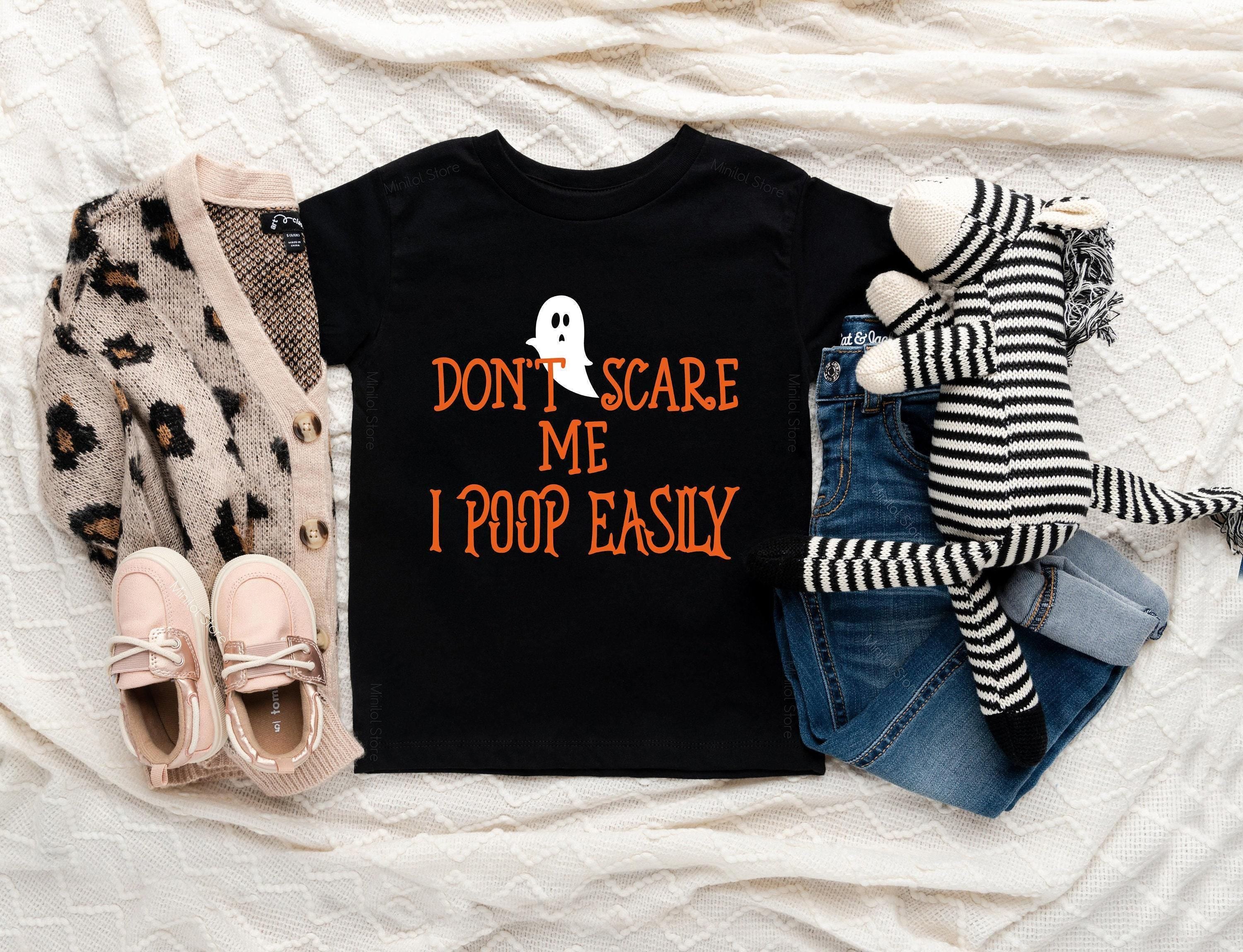 Available garment styles for Don't Scare Me, I Poop Easily Halloween Baby Onesie®