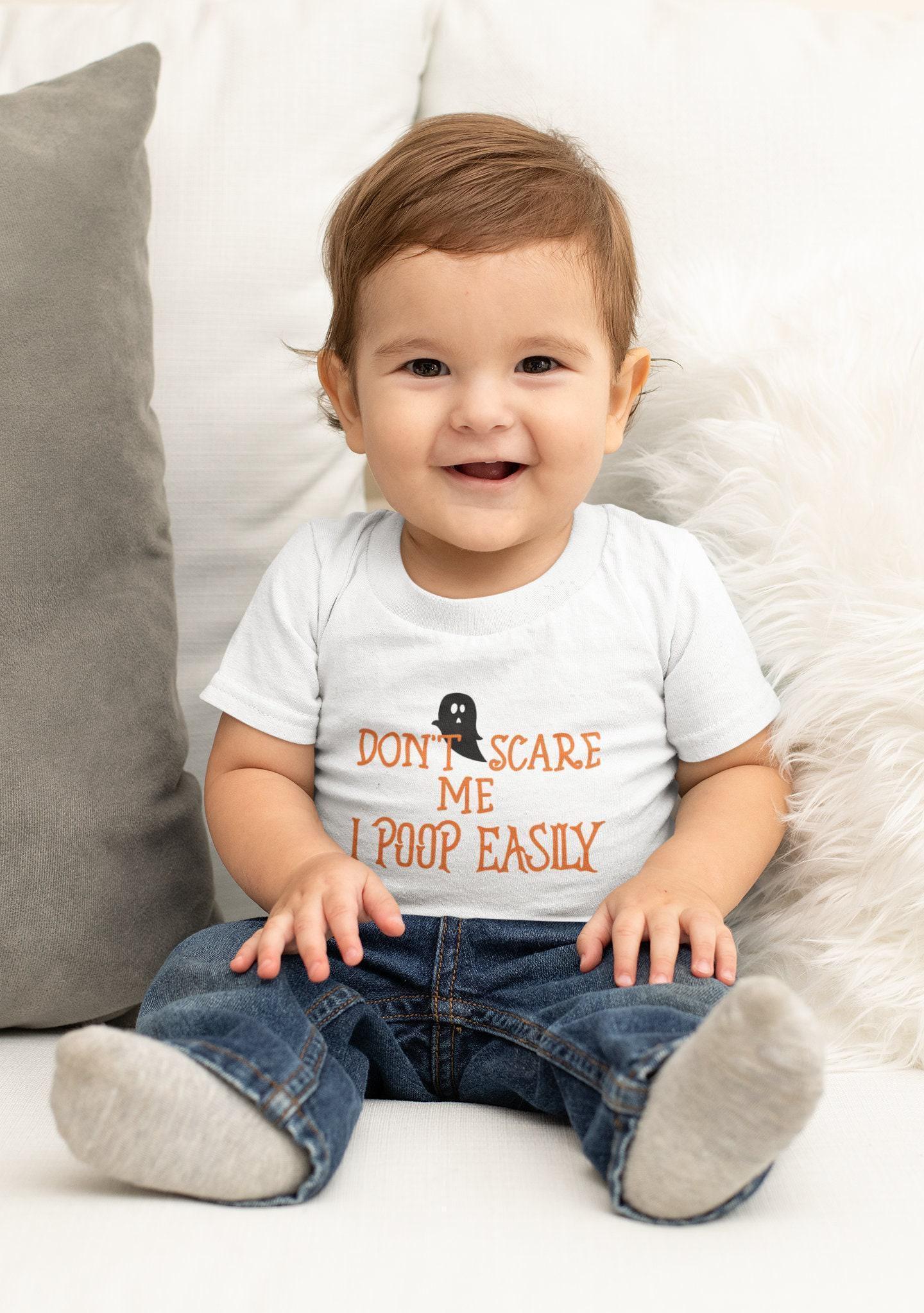 Seasonal apparel color chart for Don't Scare Me, I Poop Easily Halloween Baby Onesie®