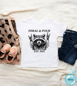 Feral and Four Fourth Birthday Shirt birthday product image 5