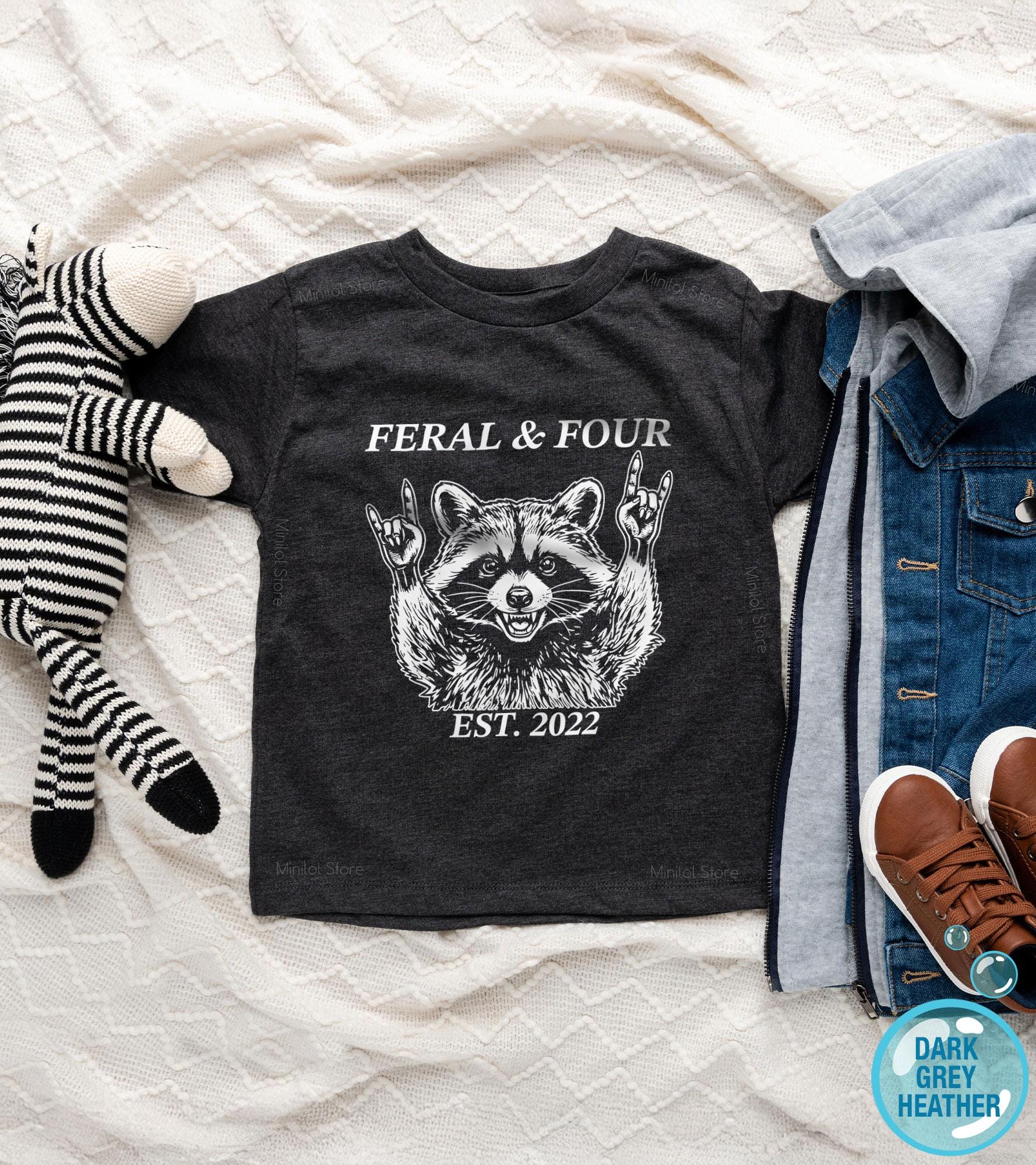 Feral and Four Fourth Birthday Shirt birthday product image 3
