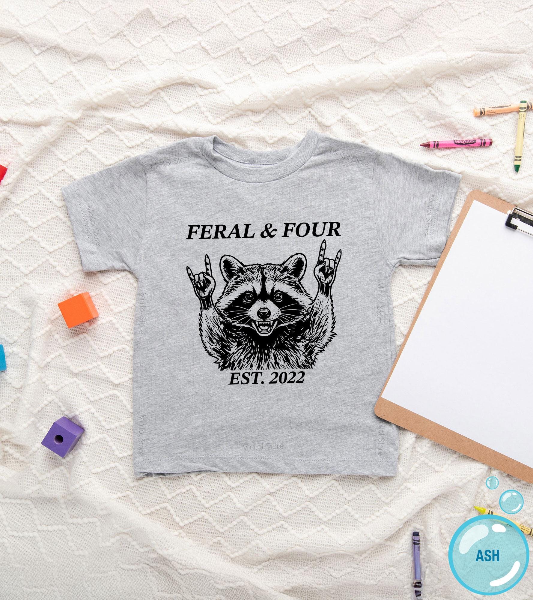 Feral and Four Fourth Birthday Shirt birthday product image 4