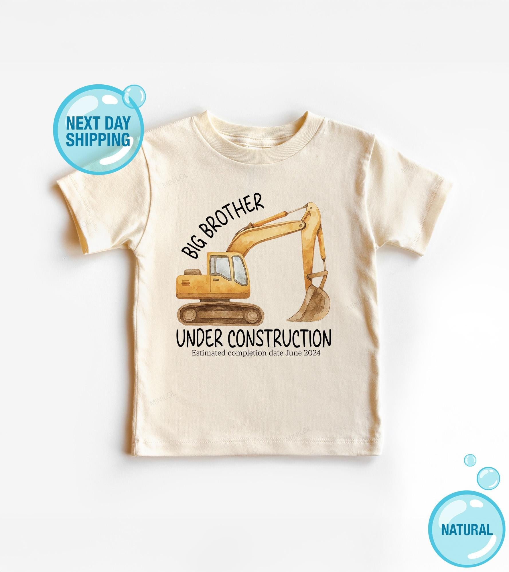 Main pregnancy announcement product mockup for Big Brother : Construction Pregnancy Announcement for Boys Pregnancy