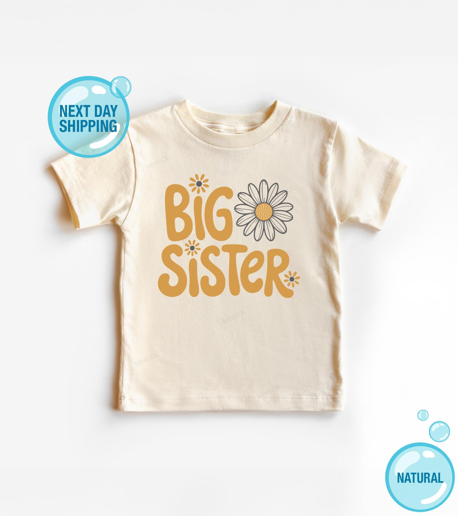 Main pregnancy announcement product mockup for Big Sister Pregnancy Announcement Sibling Reveal Shirt