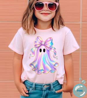 Alternate baby or kids garment view for Girls Ghost Halloween Kids Graphic Tee