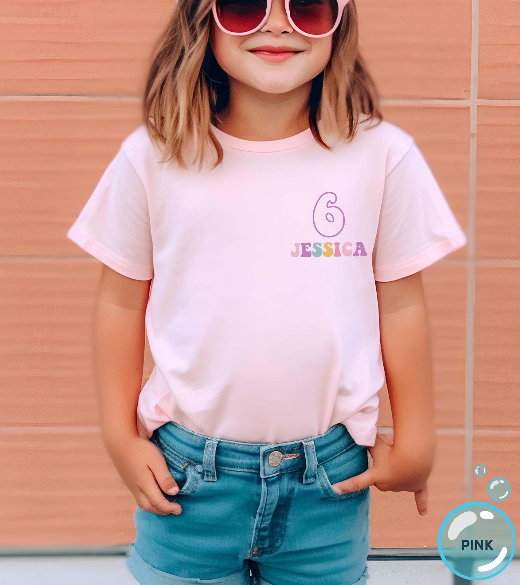 Personalized Floral Birthday Girl Shirt birthday product image 3